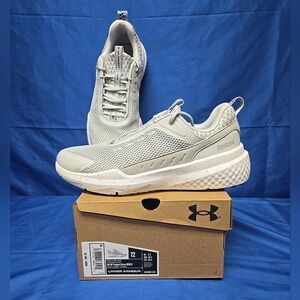 Under Armour Women's US 12 Project Rock BSR5 White Gray Blue Lace Up Sneakers